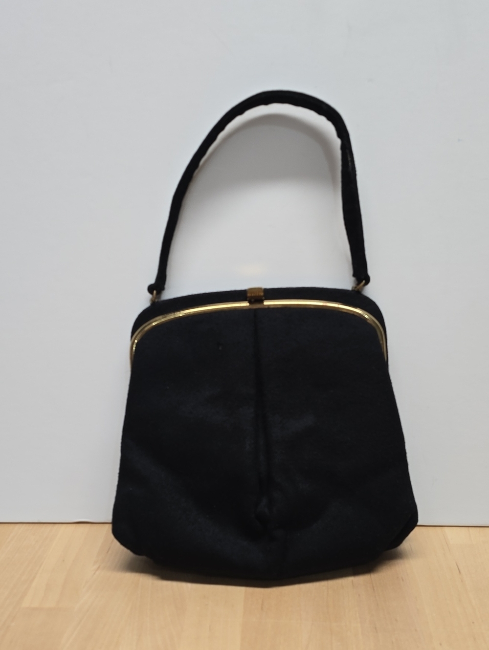 {Morris Moskowitz} "MM" 1950s Black Evening Handbag.